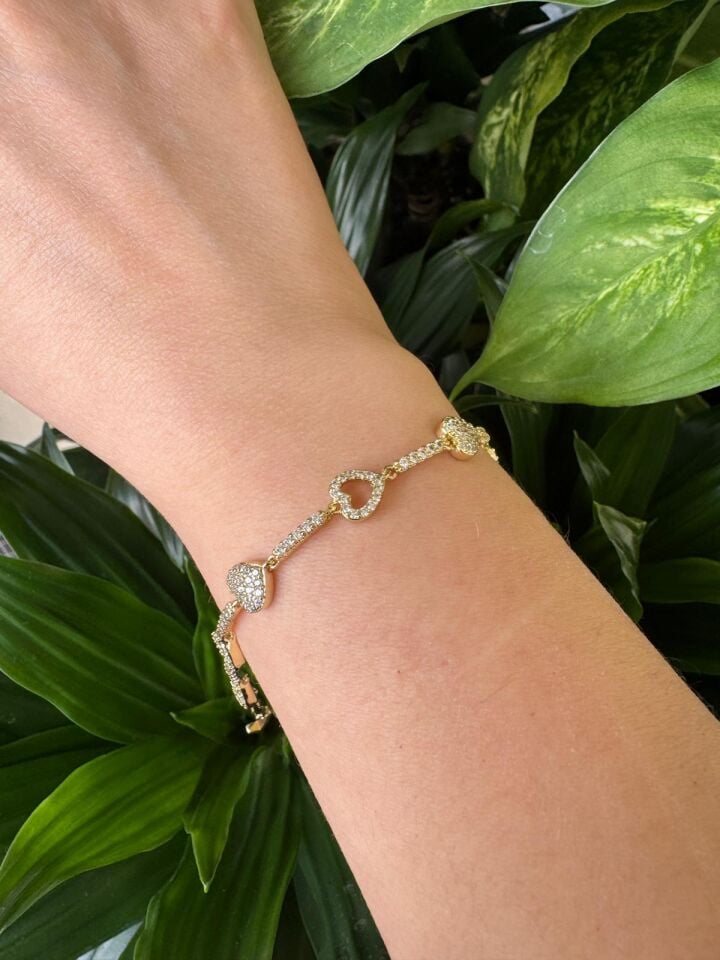 Minimal Kalpli Taşlı Bileklik