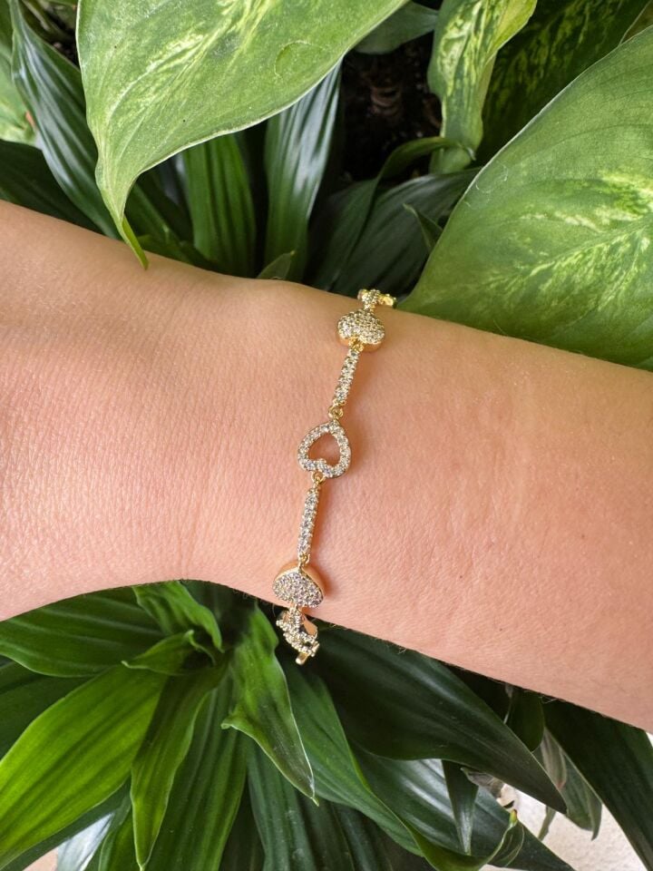 Minimal Kalpli Taşlı Bileklik