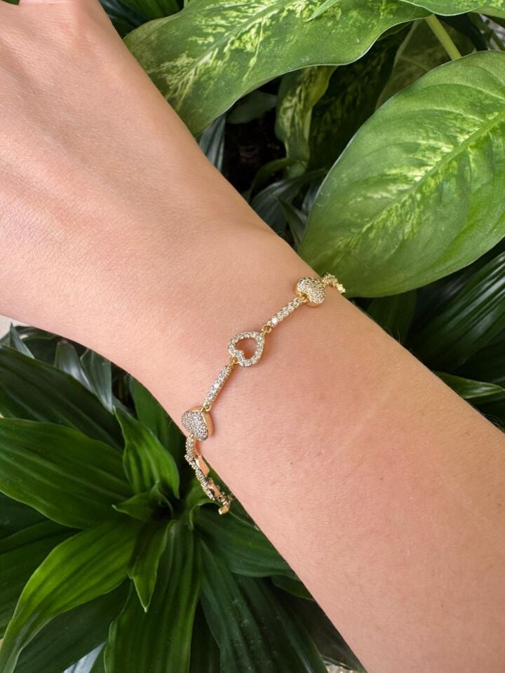 Minimal Kalpli Taşlı Bileklik