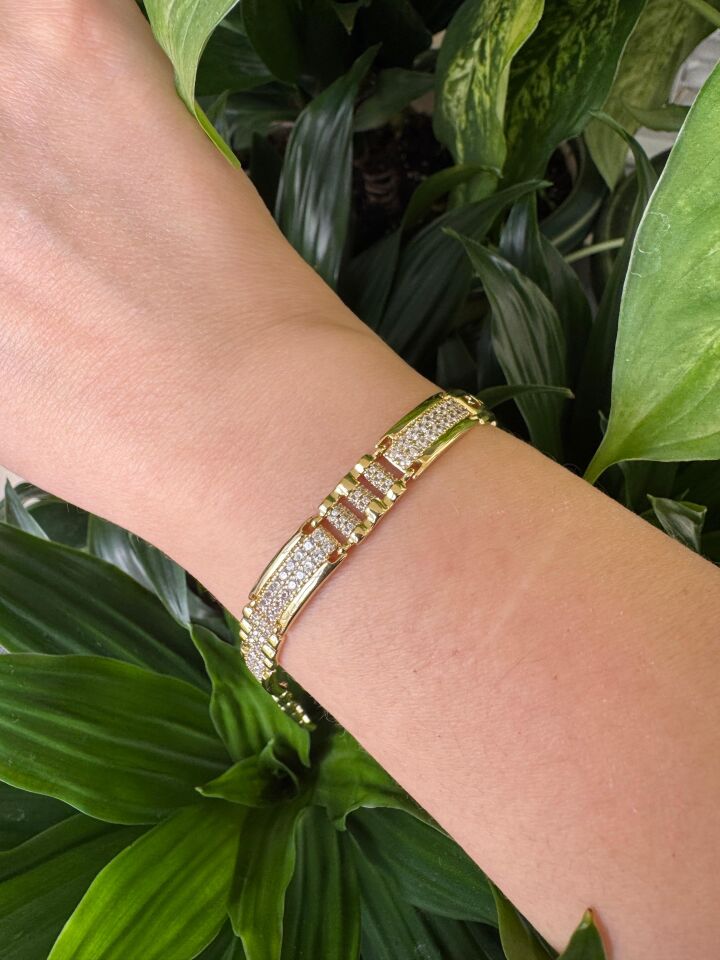 Şerit Taşlı Bileklik