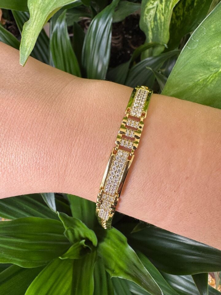 Şerit Taşlı Bileklik