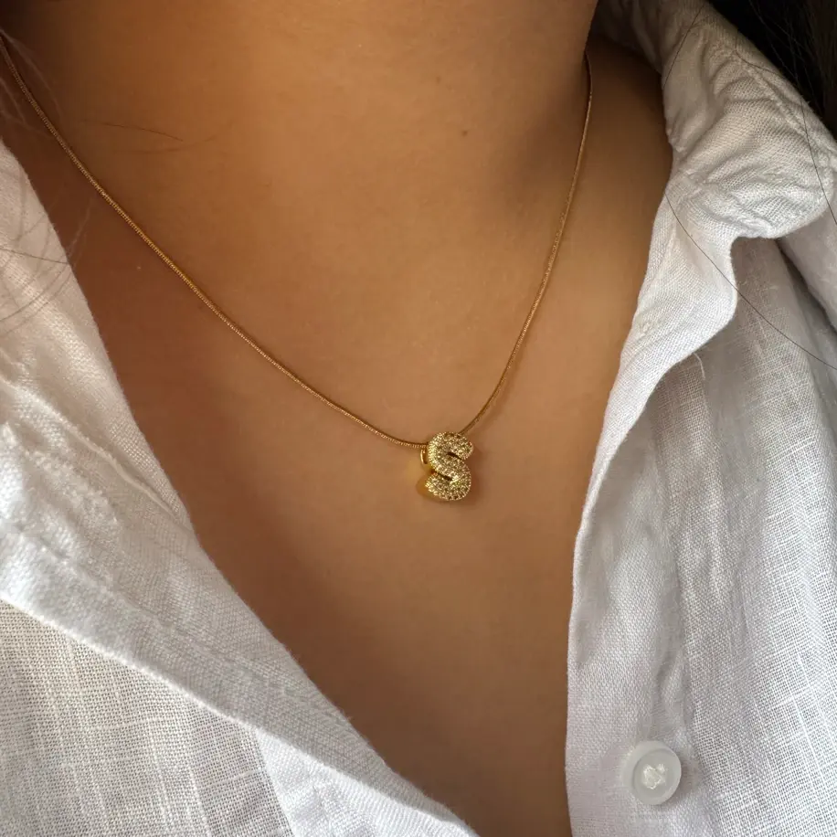 Taşlı Minimal Çelik Kolye