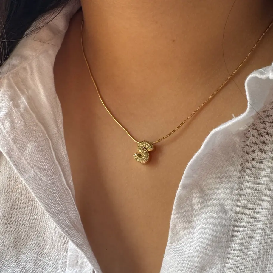 Taşlı Minimal Çelik Kolye