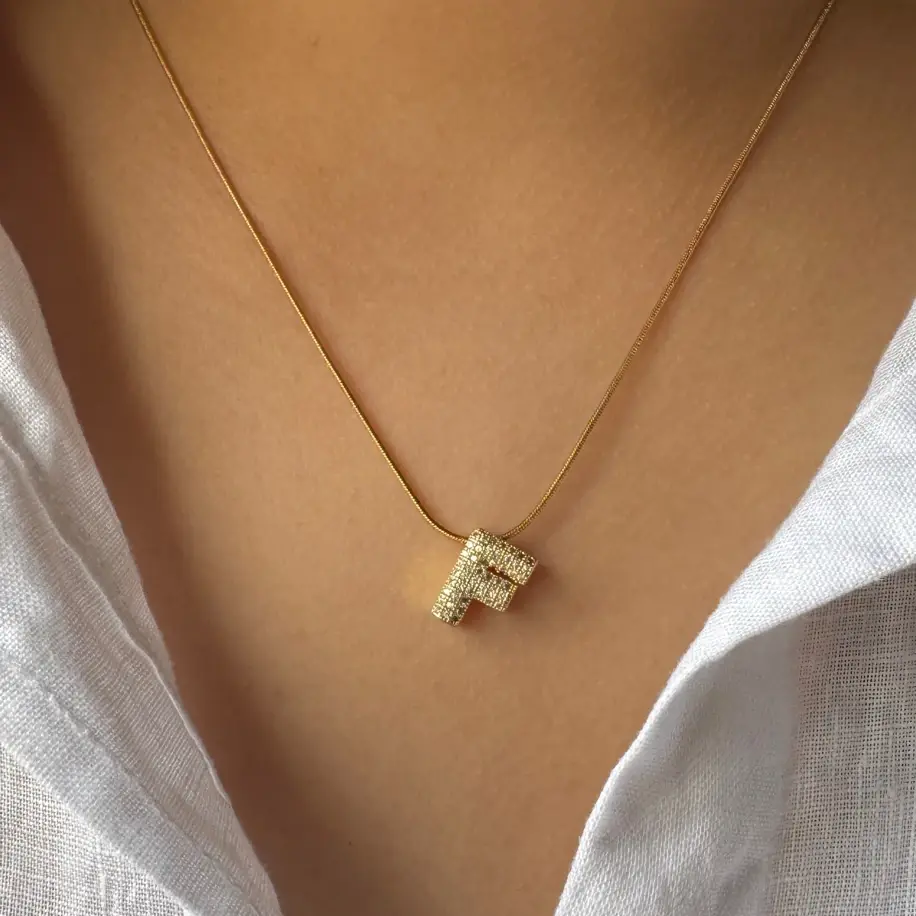 Taşlı Minimal Çelik Kolye