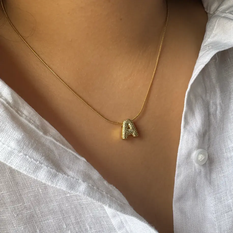 Taşlı Minimal Çelik Kolye