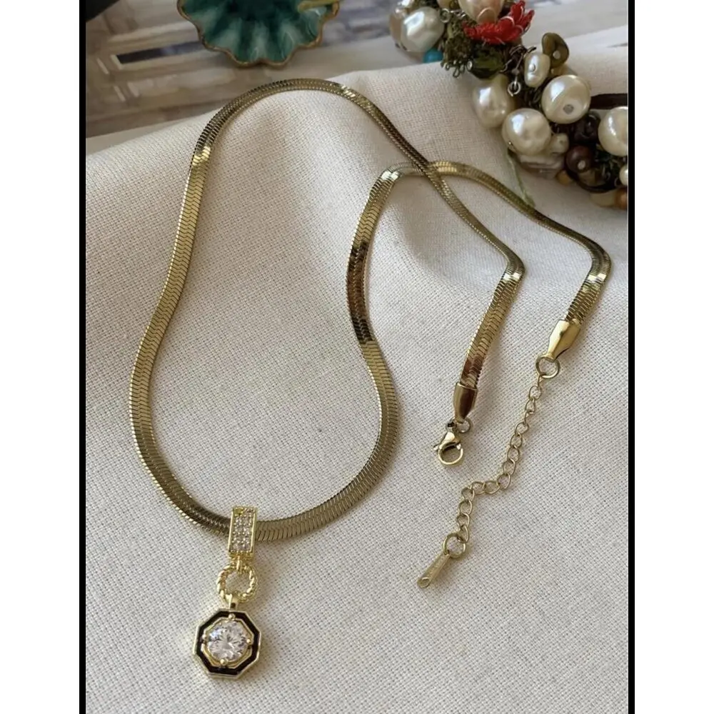 Çelik İtalyan Şikel Kolye