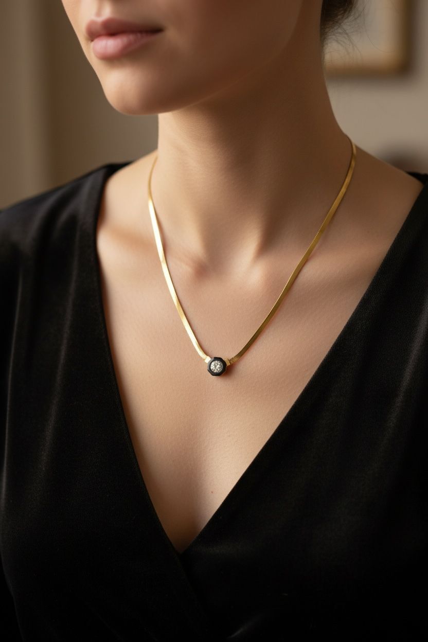 Çelik İtalyan Şikel Kolye