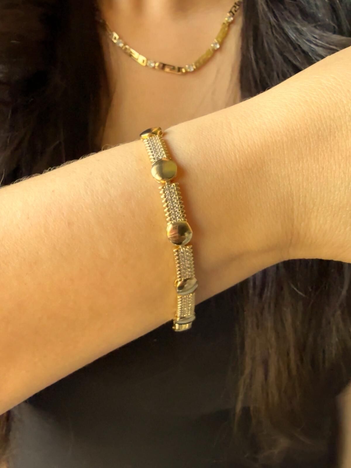 Mermaid Elara Gold Detaylı Bileklik