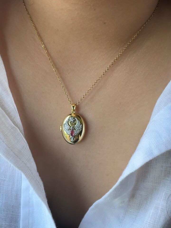 Mermaid Locket Charm Kolye