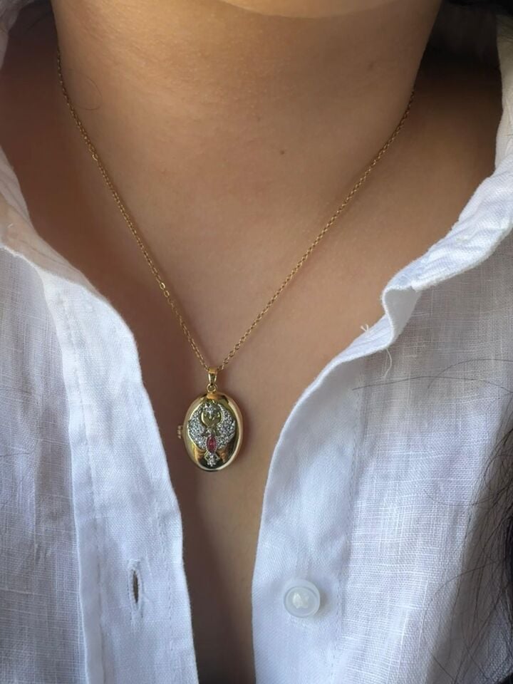 Mermaid Locket Charm Kolye