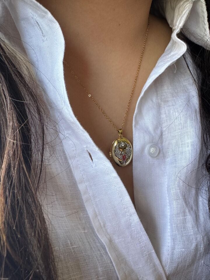 Mermaid Locket Charm Kolye