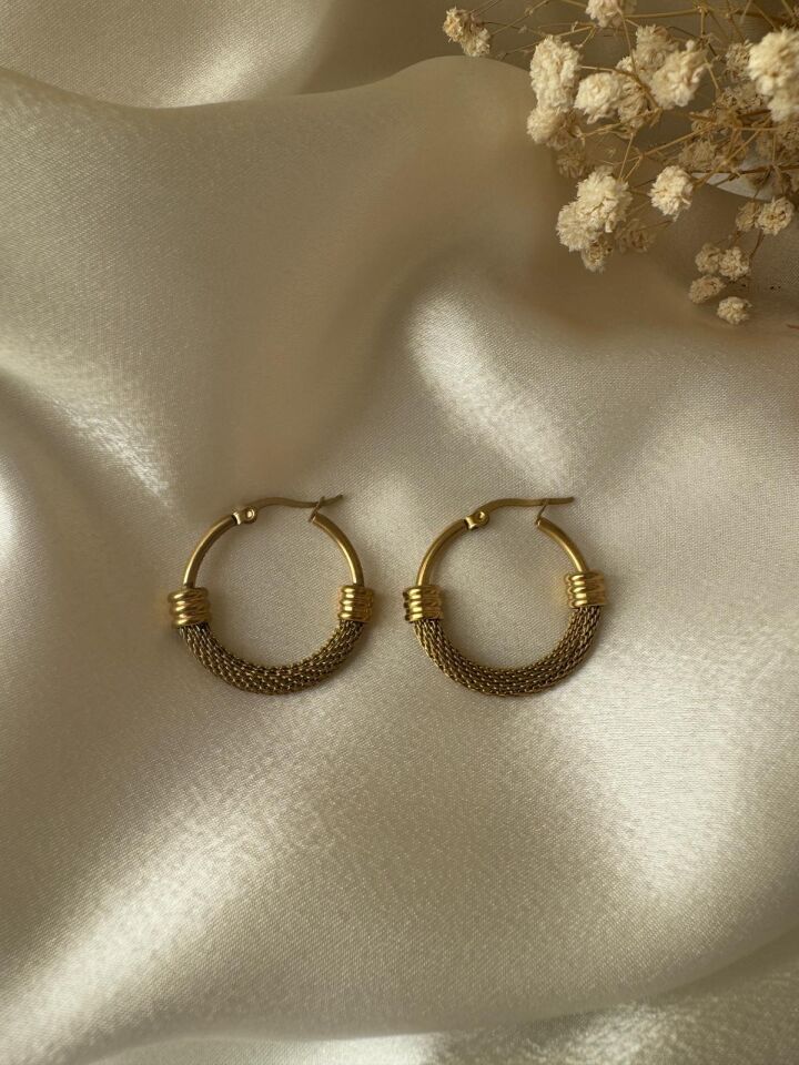 Çelik Hasır Halka Küpe