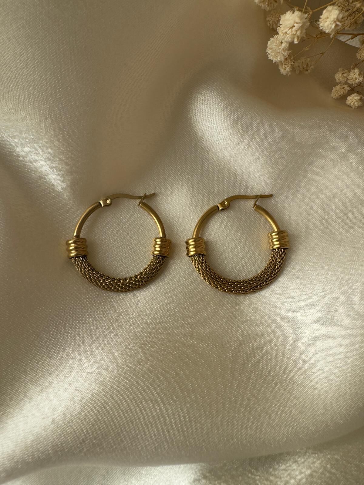 Çelik Hasır Halka Küpe