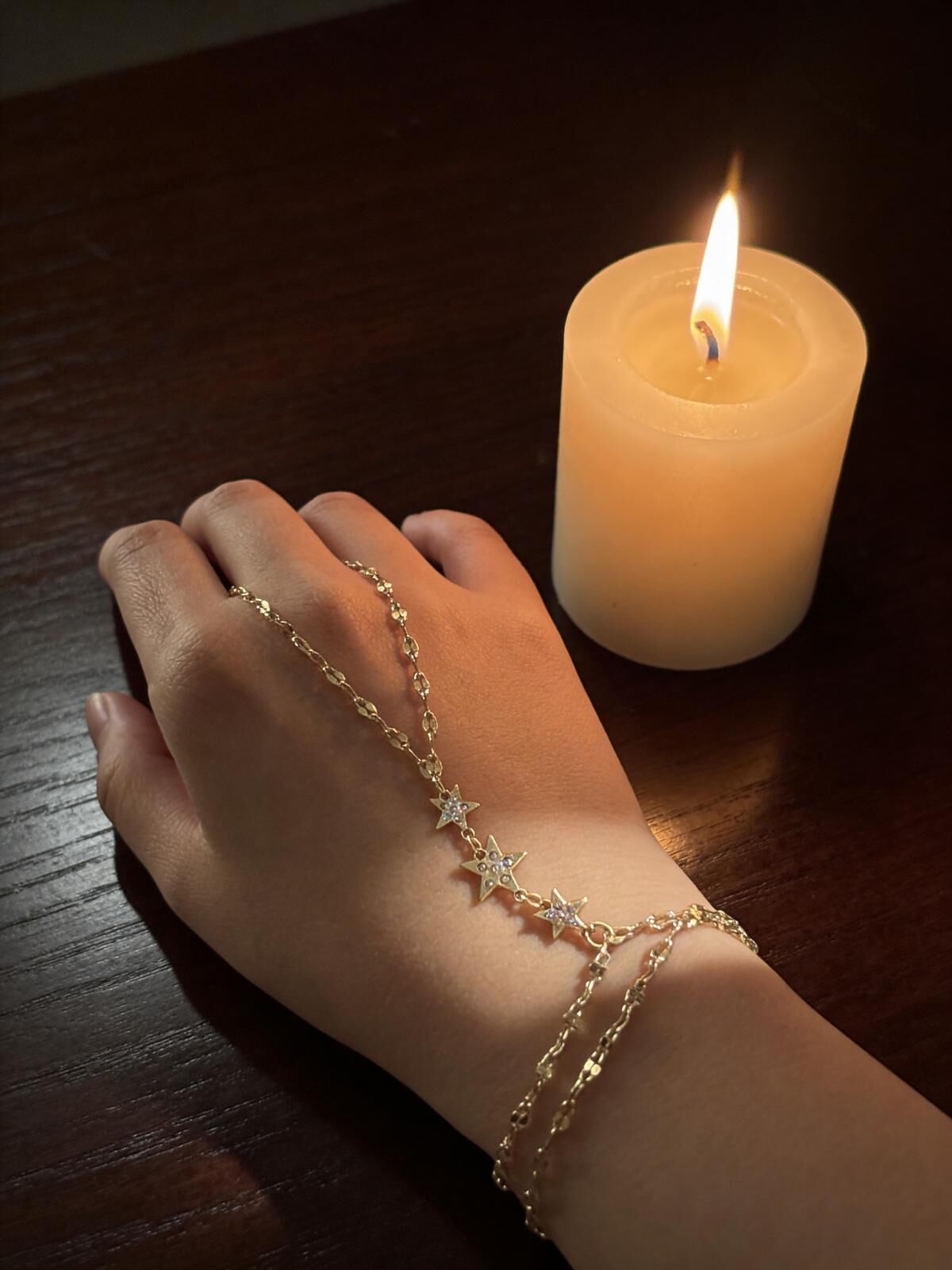 Yıldız Taşlı Çelik Şahmeran Bileklik