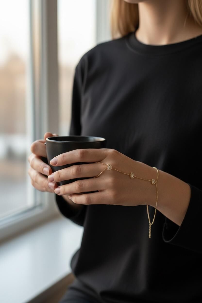 Taşlı Kalpli Çelik Şahmeran Bileklik