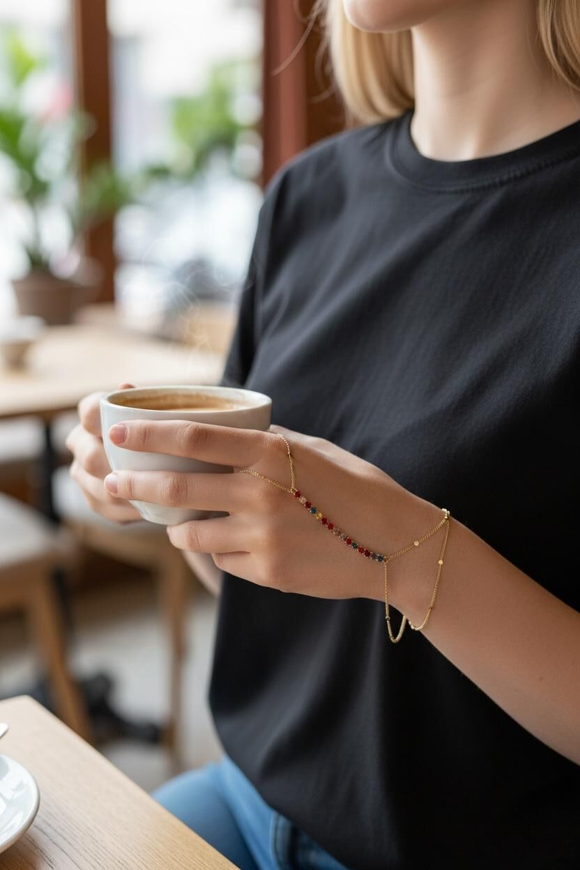 Renkli Taşlı Çelik Şahmeran