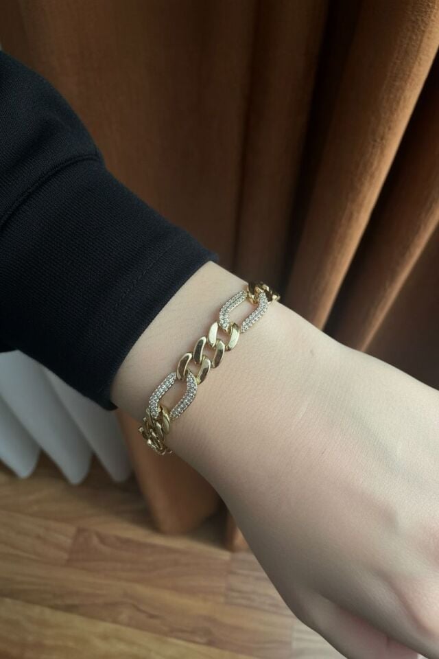 Kalın Taşlı Klasik Bileklik