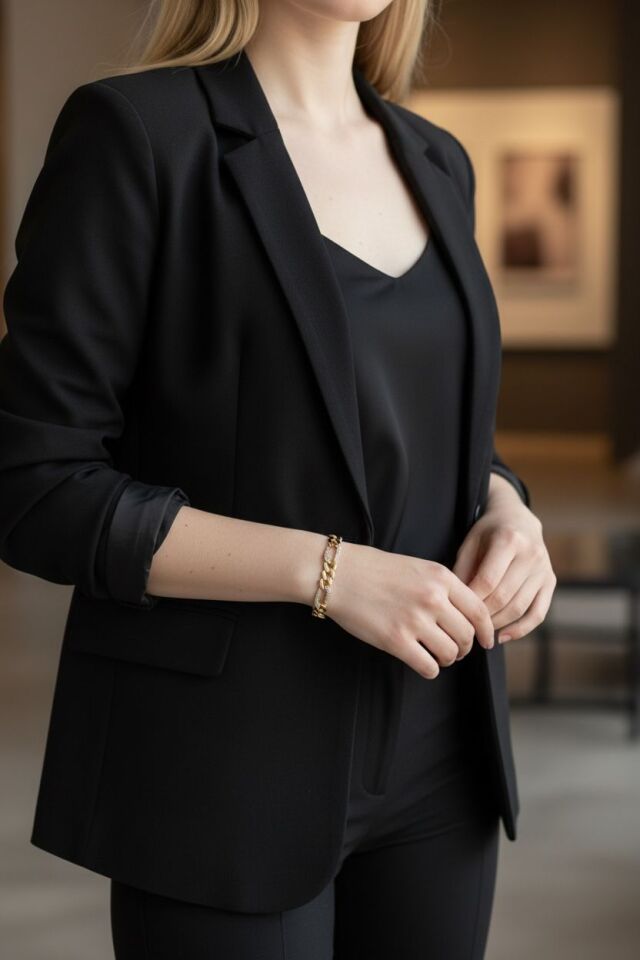 Kalın Taşlı Klasik Bileklik