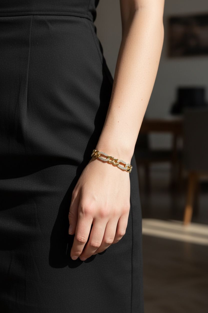 Kalın Taşlı Klasik Bileklik