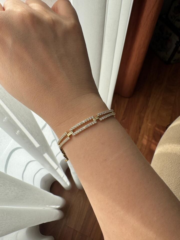 Üçlü Dikdörtgen Bileklik