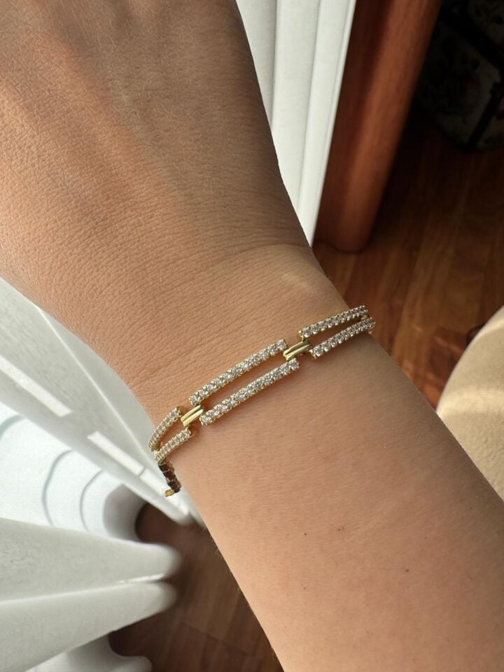 Üçlü Dikdörtgen Bileklik