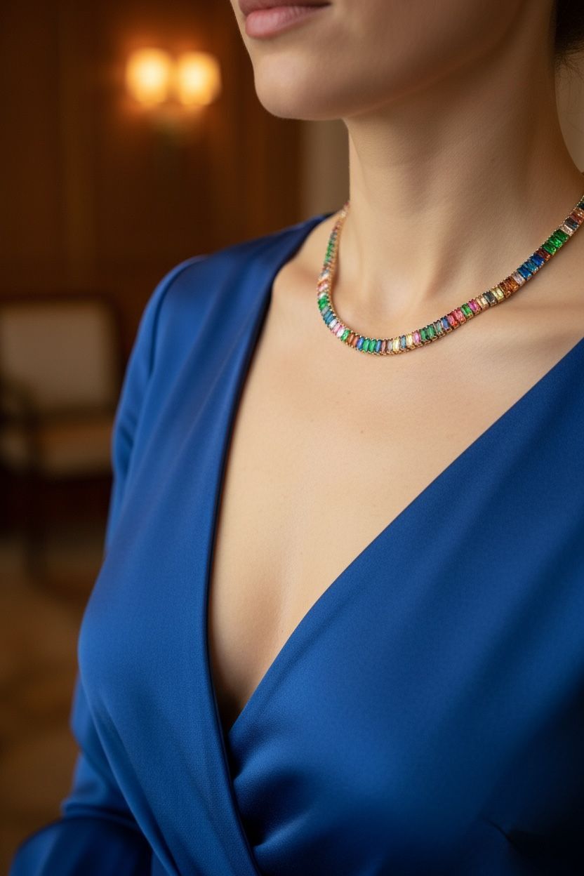 Çelik Renkli Suyolu Kolye