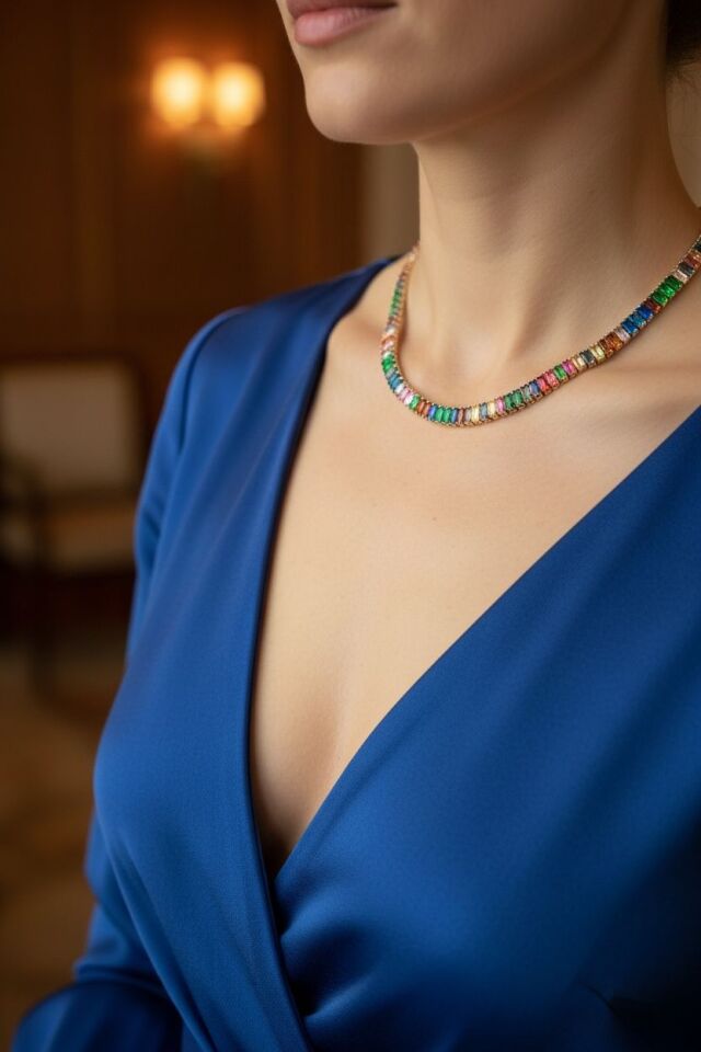 Çelik Renkli Suyolu Kolye