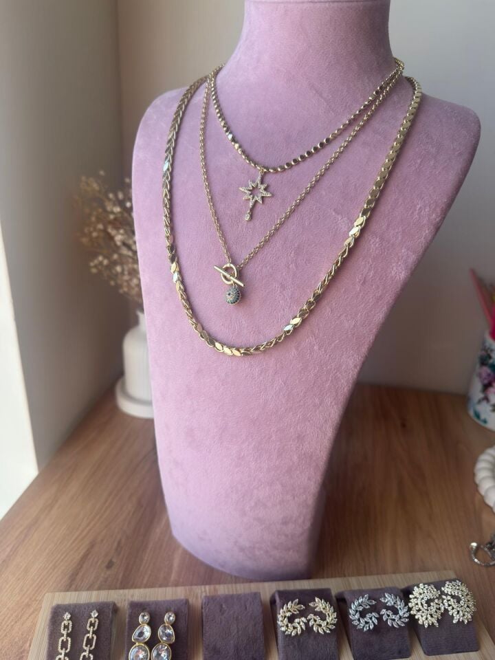 Kutup Yıldızı  Pullu Kolye