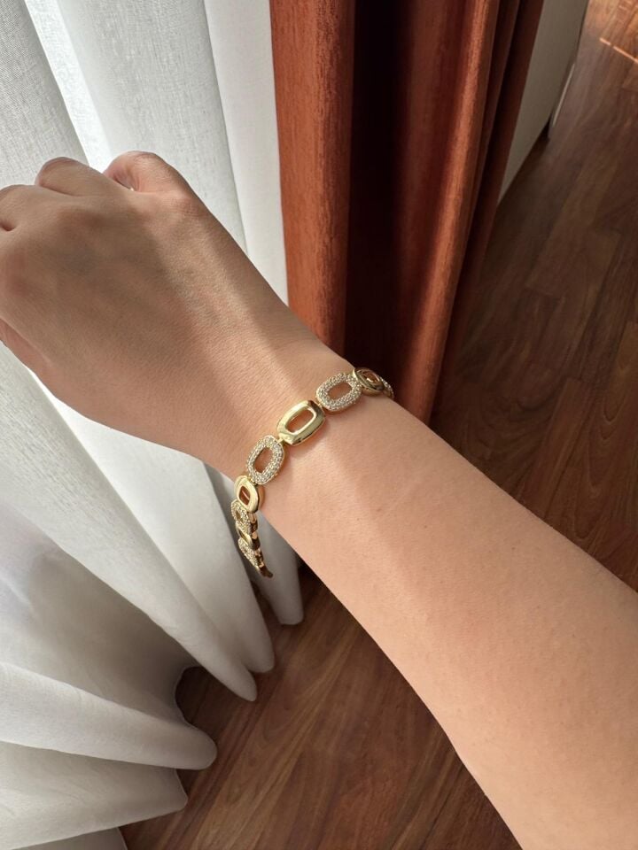 Geometrik Taşlı Bileklik